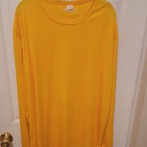 Classic Yellow,Black,and Red Long Sleeve Men's Shirt